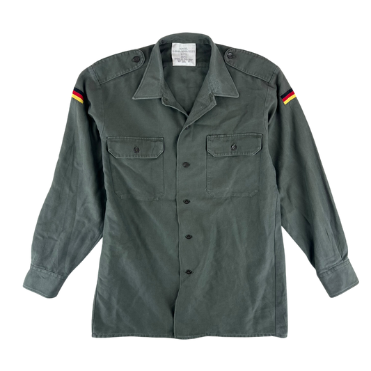 German Army Olive Green Long Sleeve Field Shirt - Large