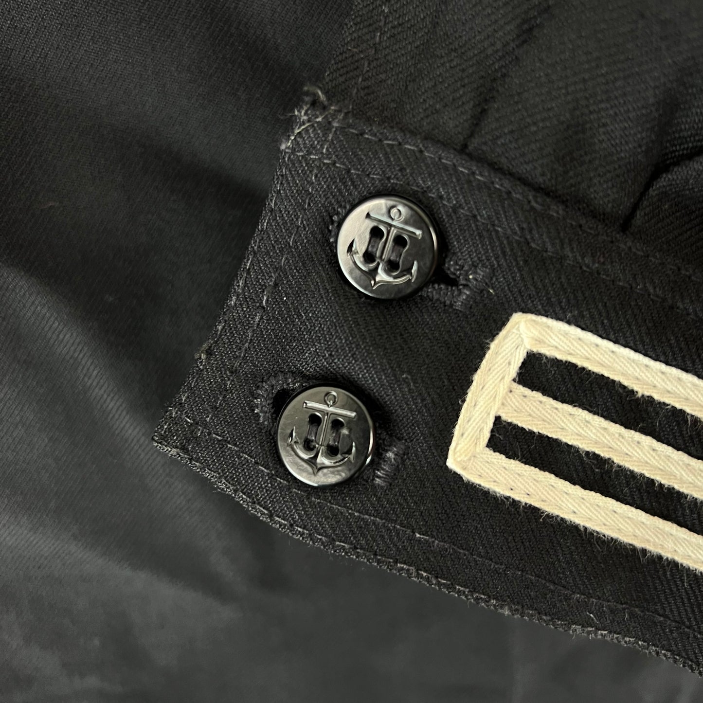 US Navy Sailor's Black Blue Crackerjack Jumper Top - Medium 38S