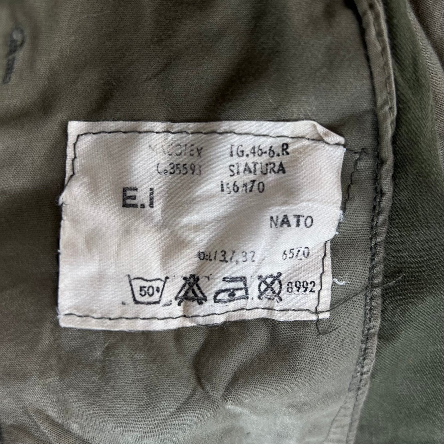 Italian Army Olive Drab Roma 75 Safari Jacket - Medium