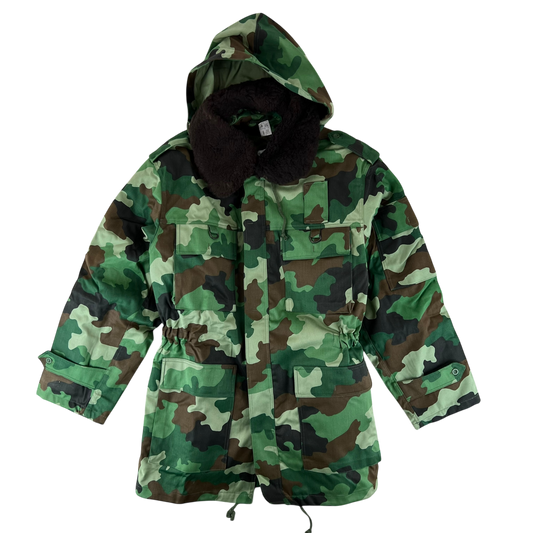 Serbian Army M93 Oak Leaf Camouflage Parka w/ Thermal Liner - Medium 172/100