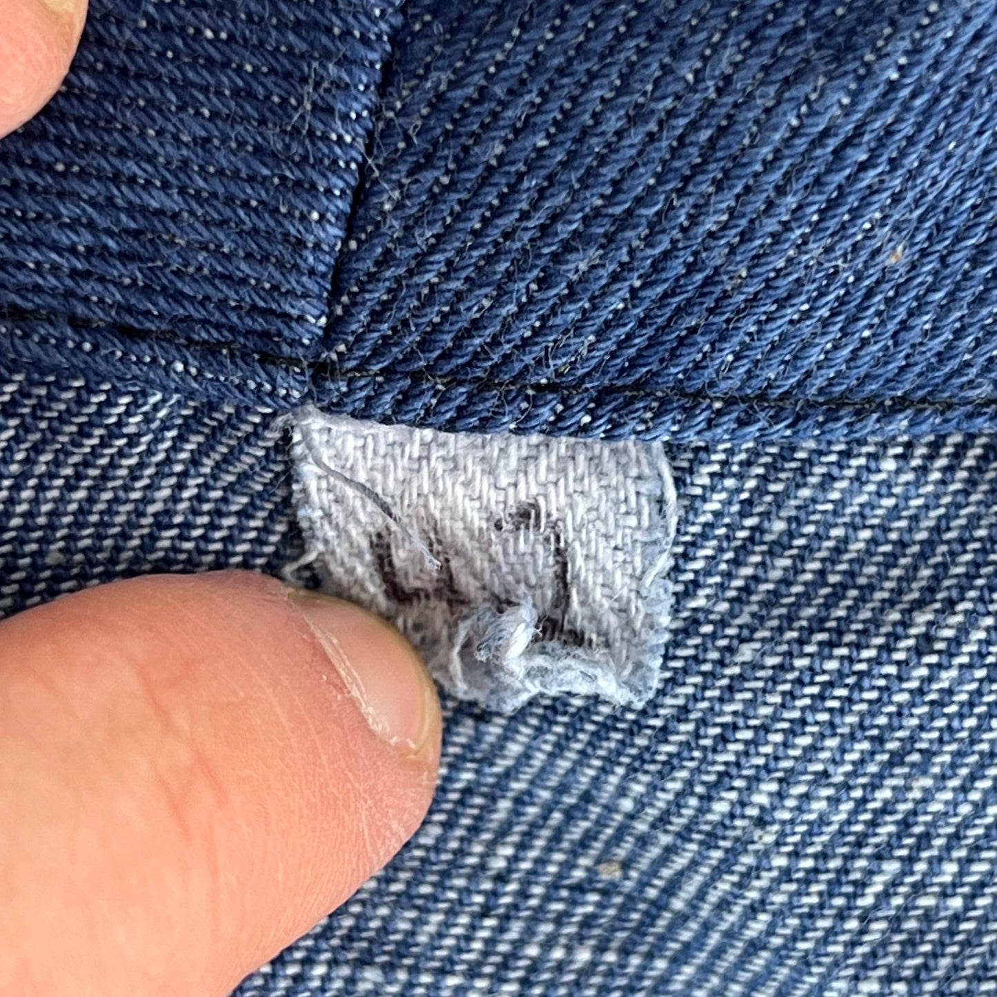 French Army Navy 70s Vintage Denim Pullover Top - Small