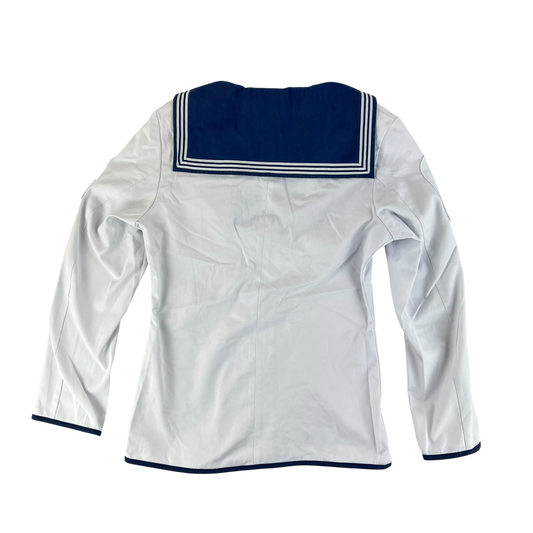 British Royal Navy Class II White Jumper Sailor's Top - Medium