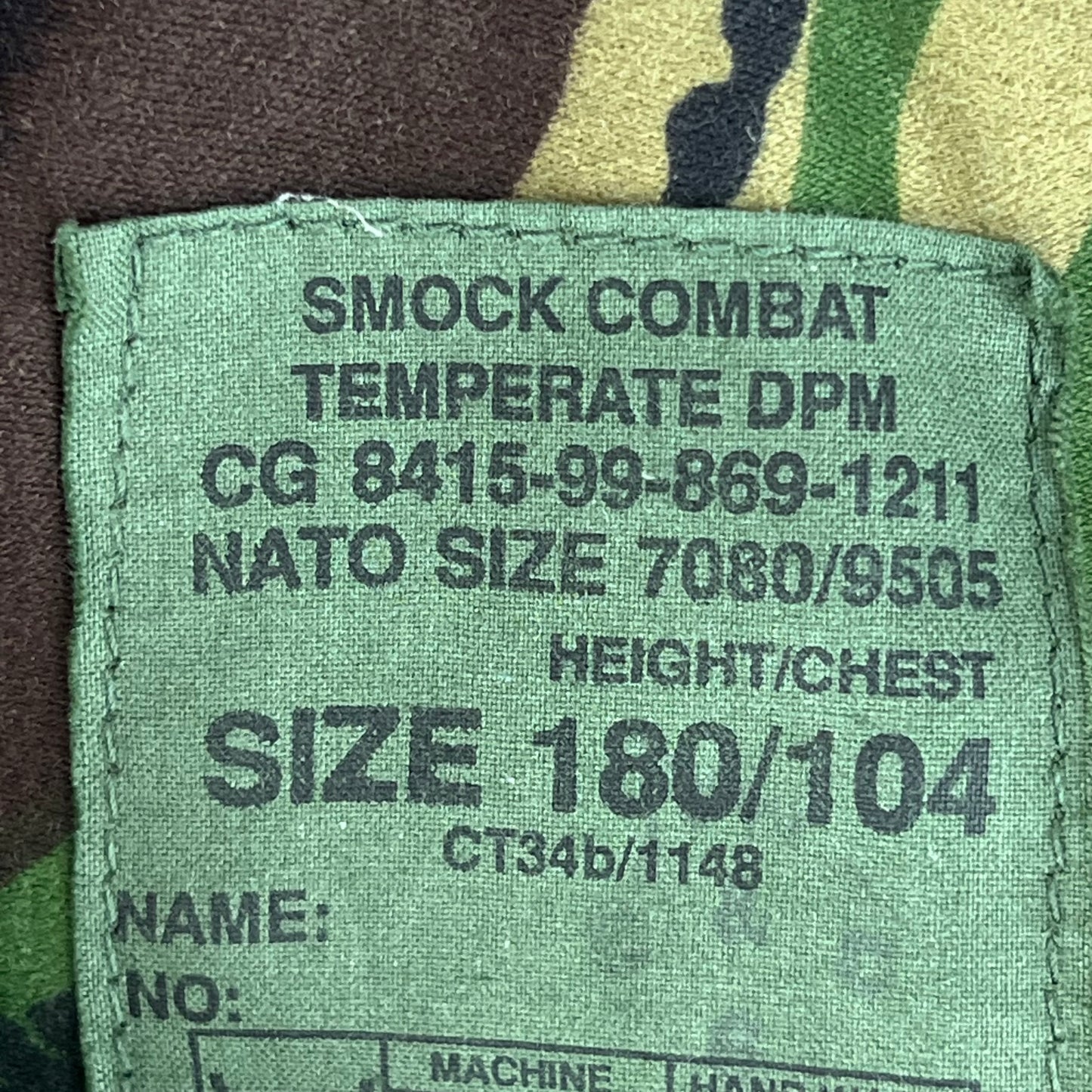 British Army 84 Pattern Woodland DPM Camo Combat Smock - Large 180/104
