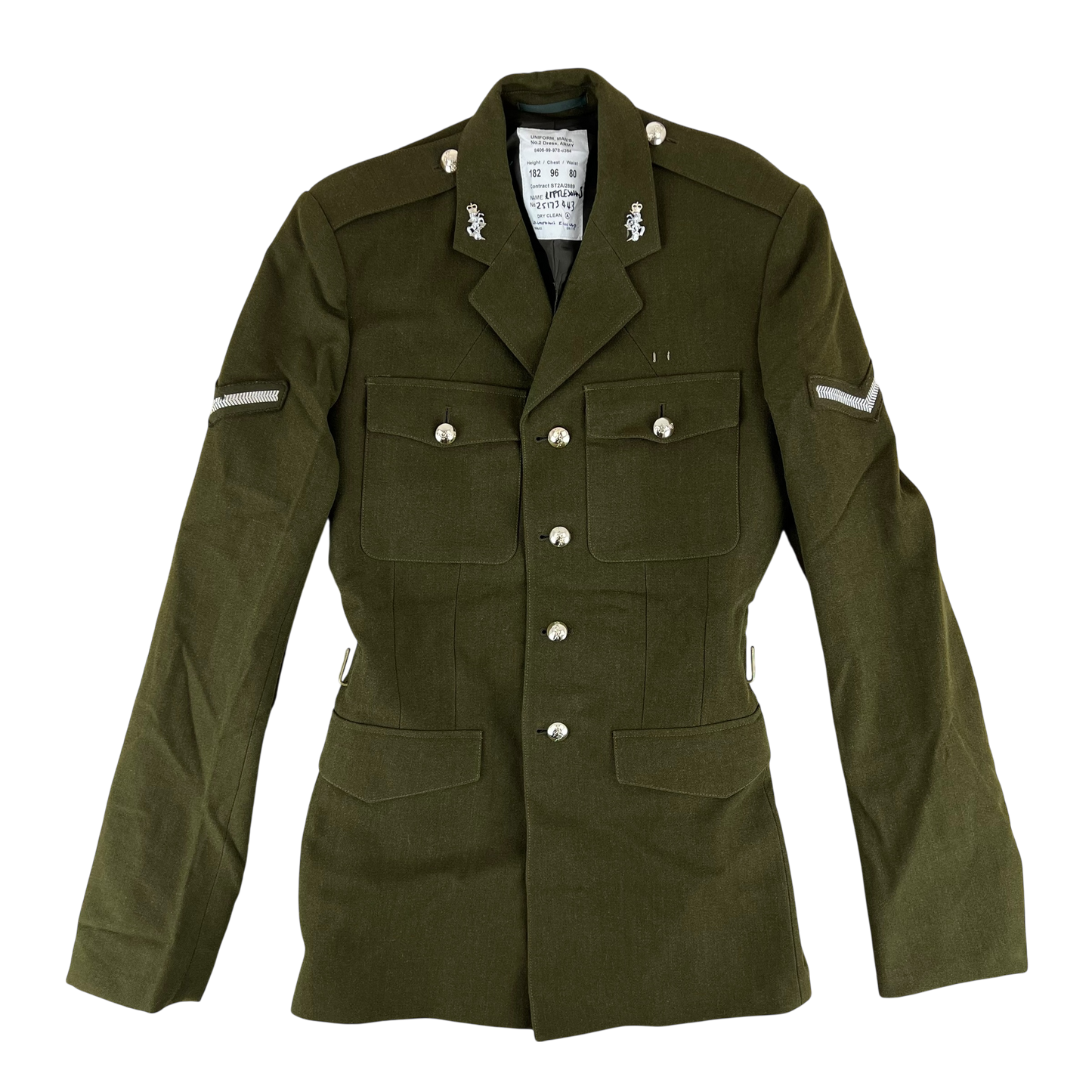 British Army 1980 Pattern No. 2 Olive Green Dress Jacket - REME - Medium 182/96