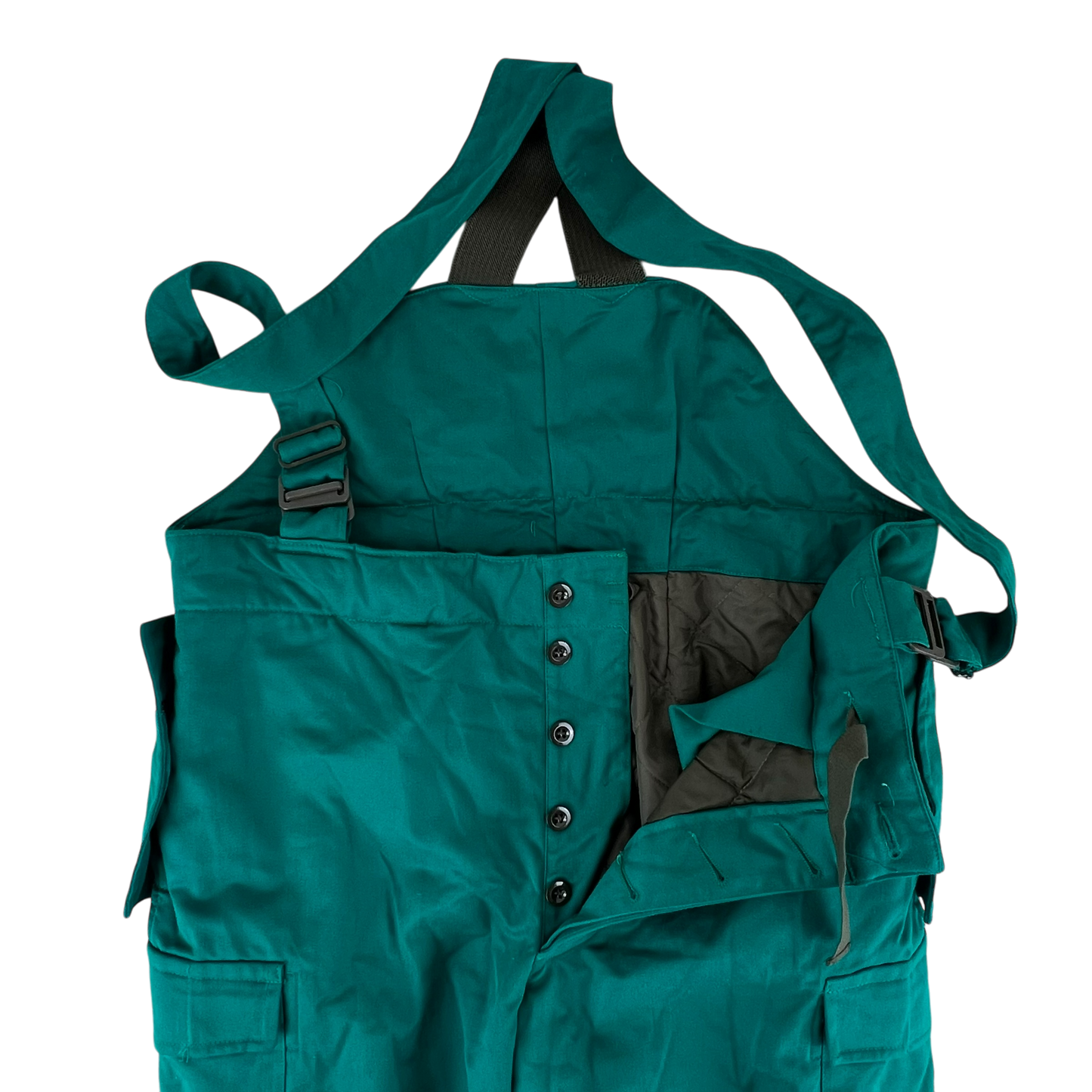Austrian Army Thermal Insulated Green Blue Bib Overalls - Large 104-108 III/IV