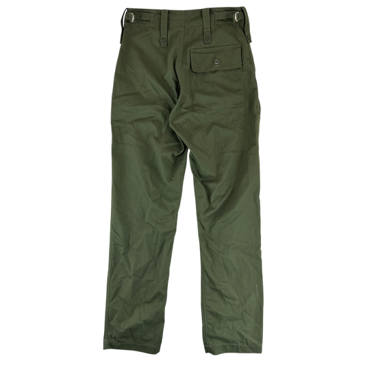 British Army Olive Green Fatigue Work Trousers - W32 L32