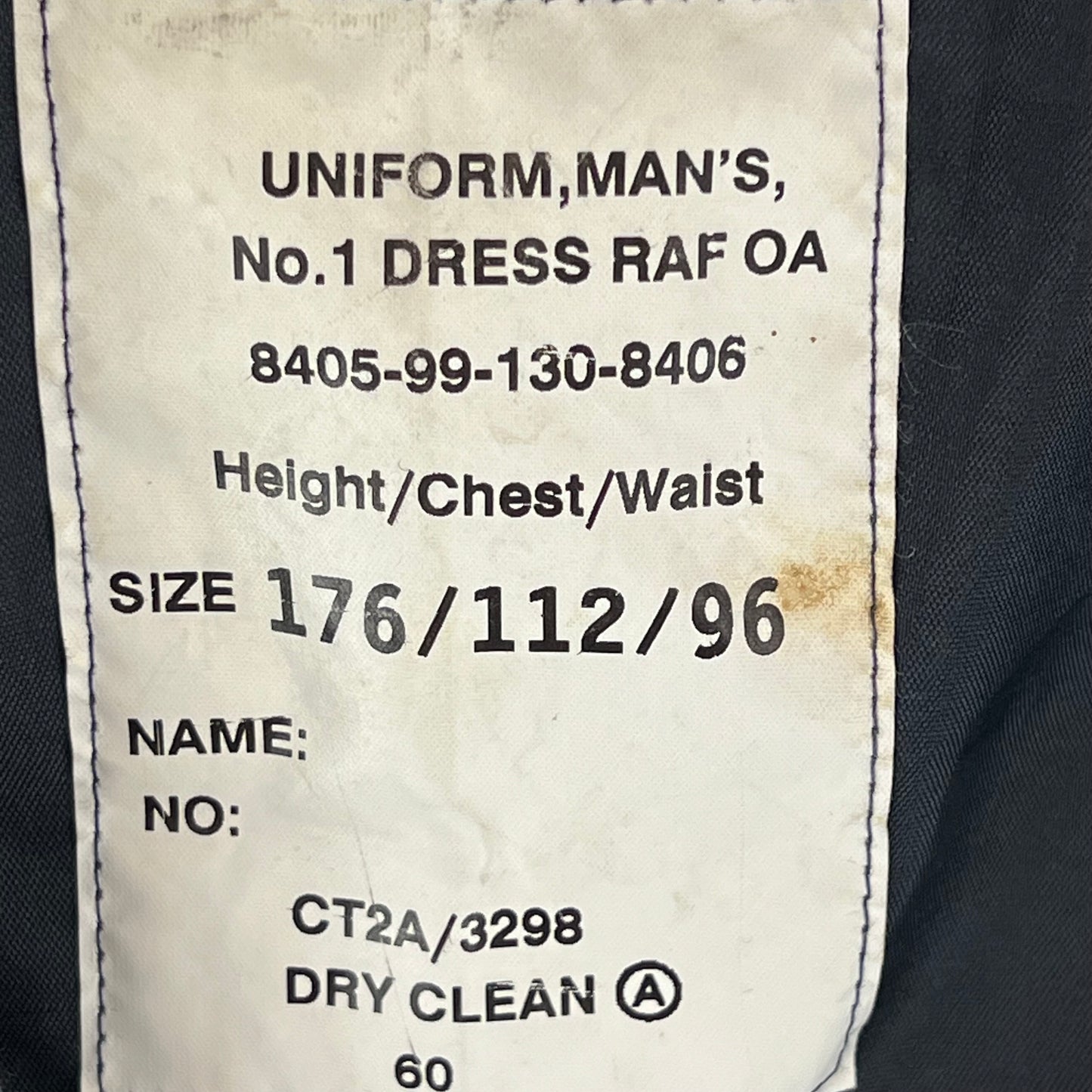 British Air Force RAF No. 1 O.A. Dress Jacket - Large 172/112