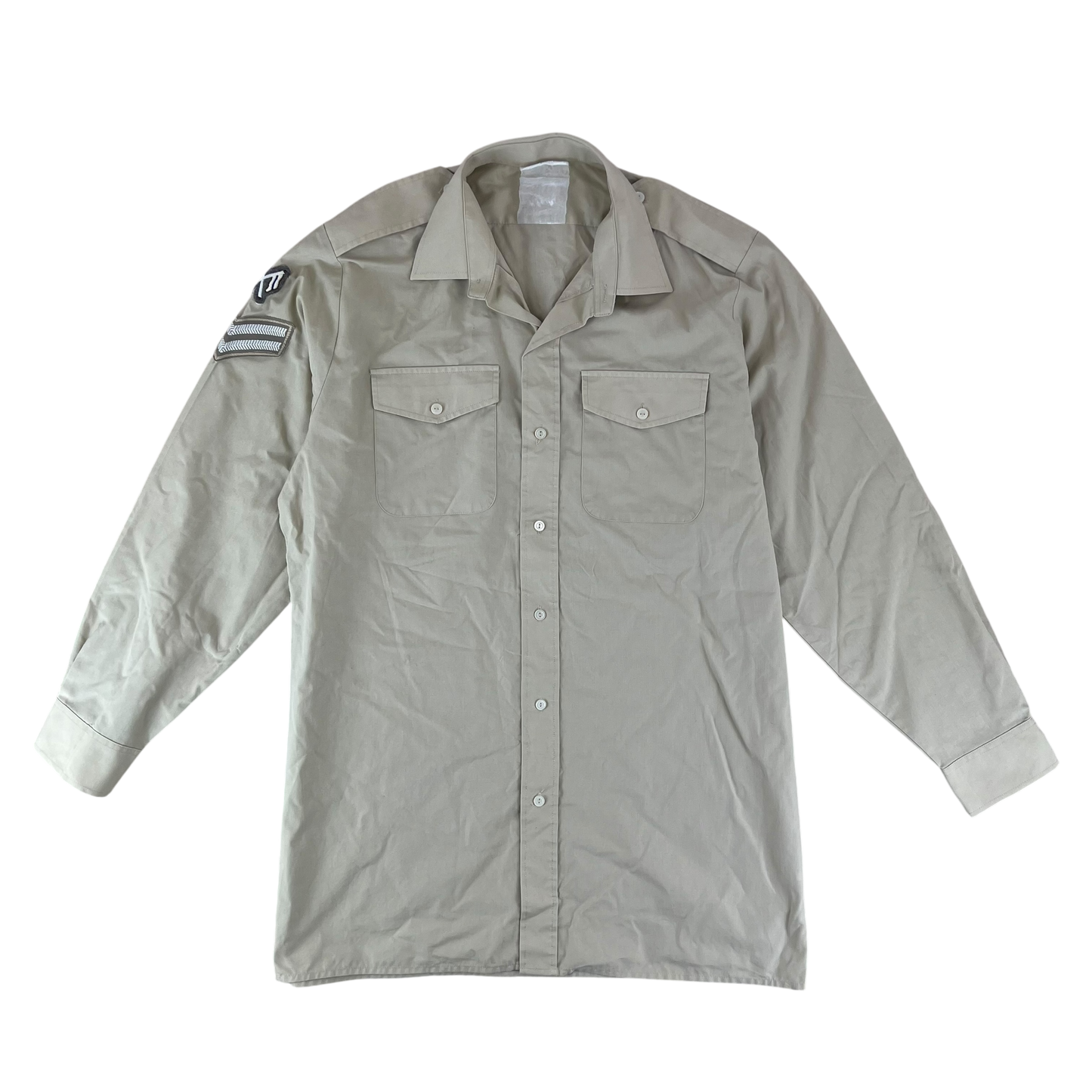 British Army Mens Fawn Shirt Long Sleeve - X Large C43