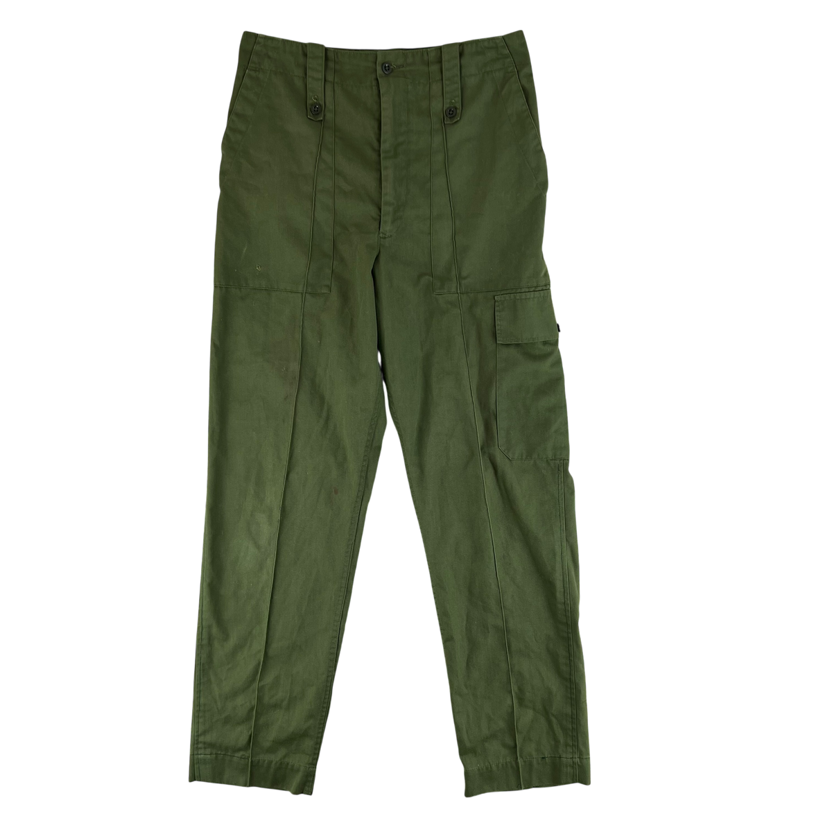 British Army Olive Green Fatigue Work Trousers - W31 L30