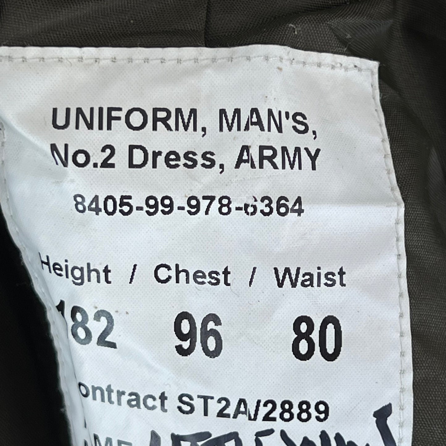 British Army 1980 Pattern No. 2 Olive Green Dress Jacket - REME - Medium 182/96