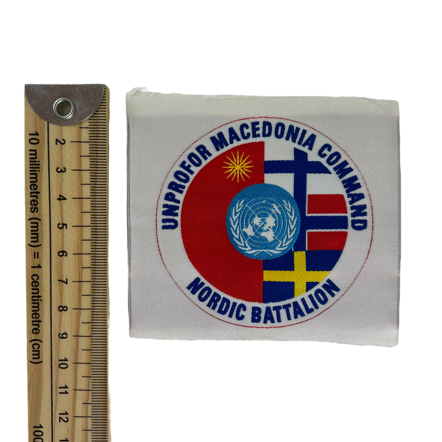 Finnish Army UNPROFOR Macedonia Command Nordic Battalion Patch