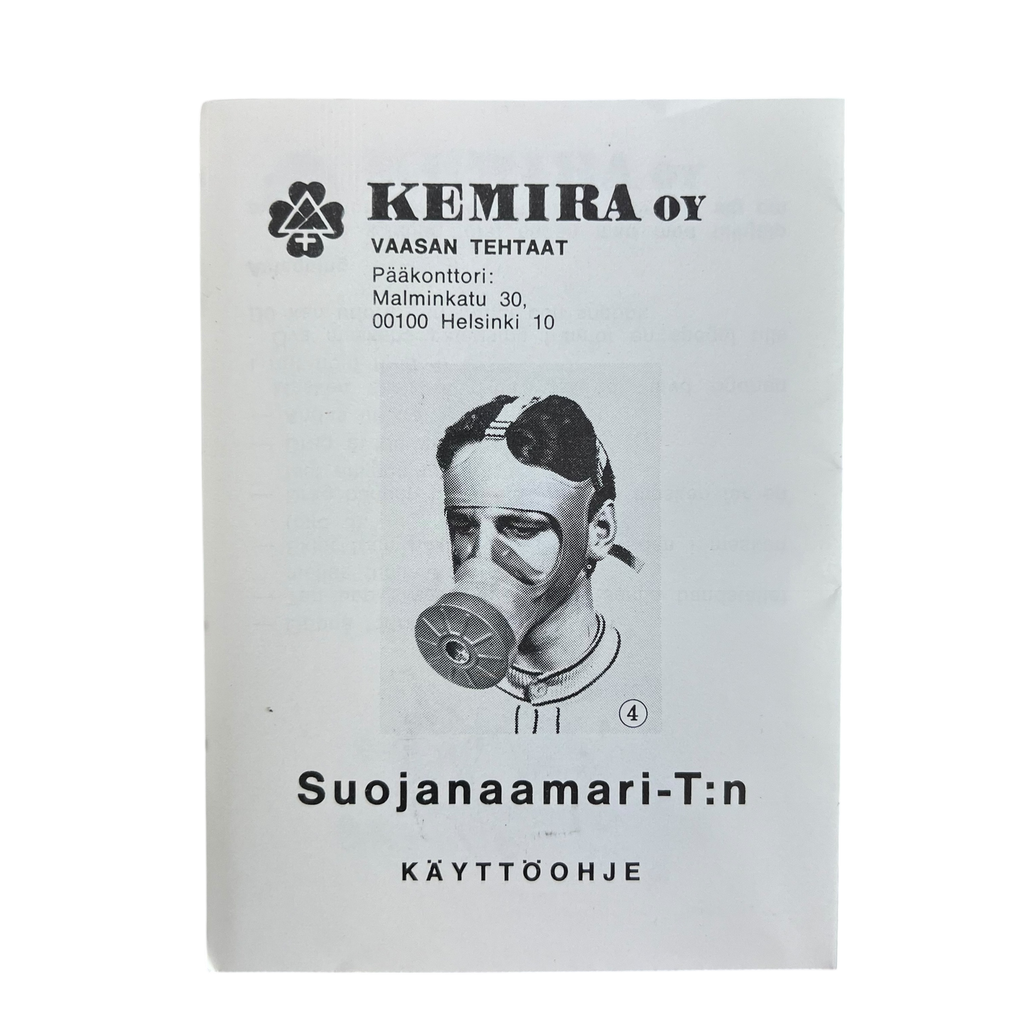 Finnish Army / Civilian Kemira Model T Gas Mask Kit