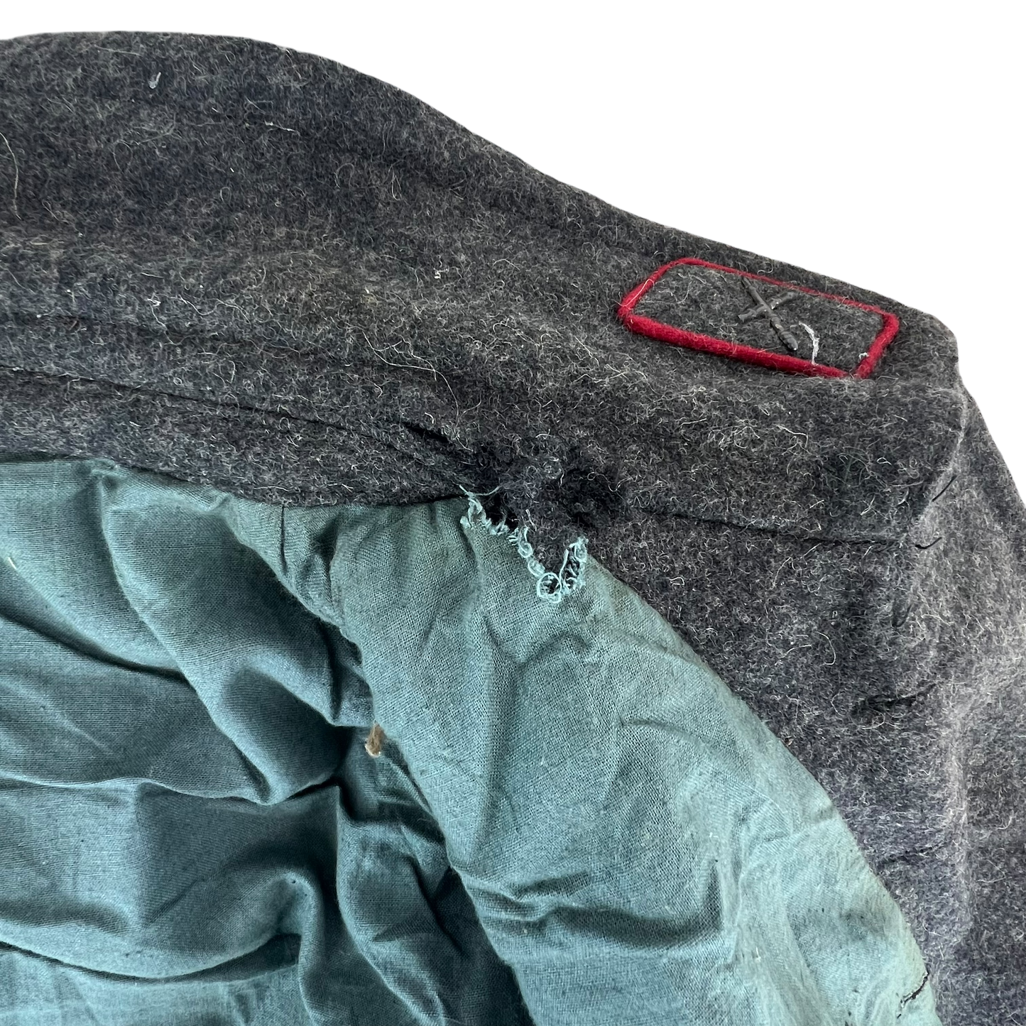 Bulgarian People's Army Grey Wool Greatcoat w Badges - Large