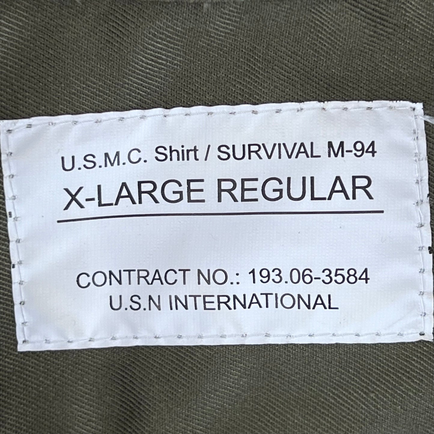 US Marines M94 Olive Long Sleeve Shirt - X Large