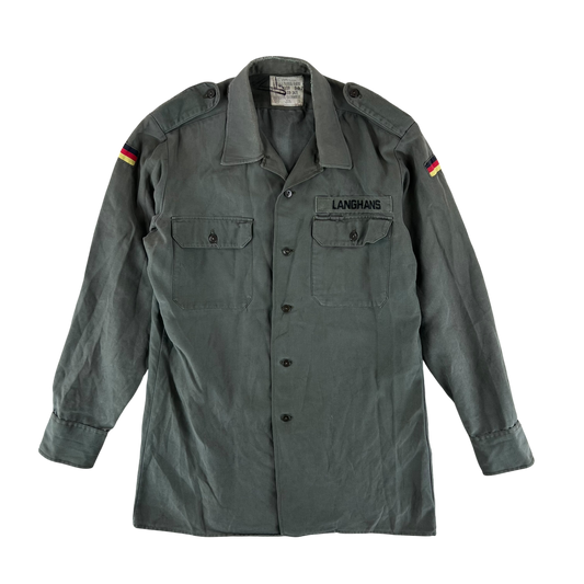 German Army Olive Green Long Sleeve Field Shirt - Medium GrNr 2