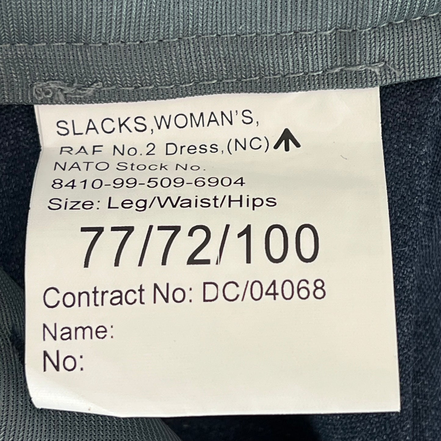 British Royal Air Force Womens No. 2 Dress Slacks - W27 L29