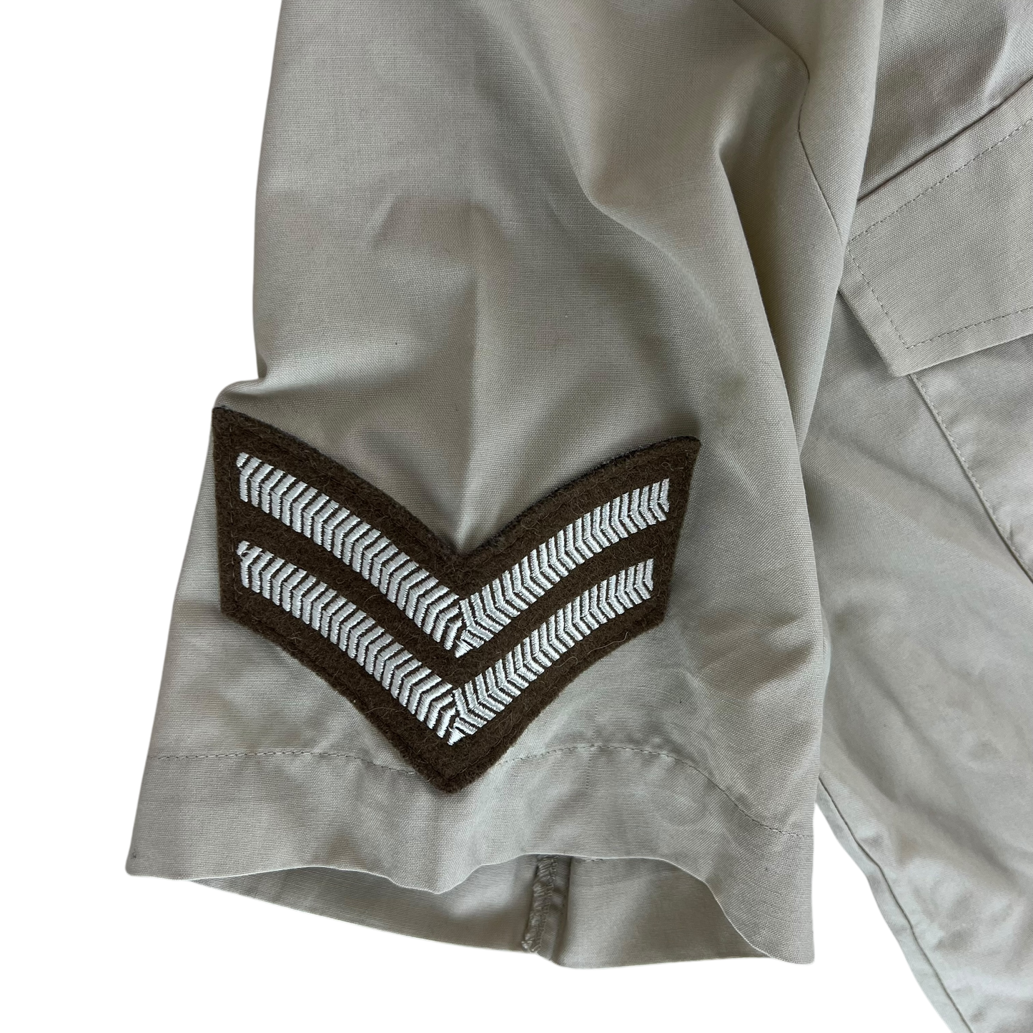 British Army Mens Fawn Shirt Short Sleeve - Small C36