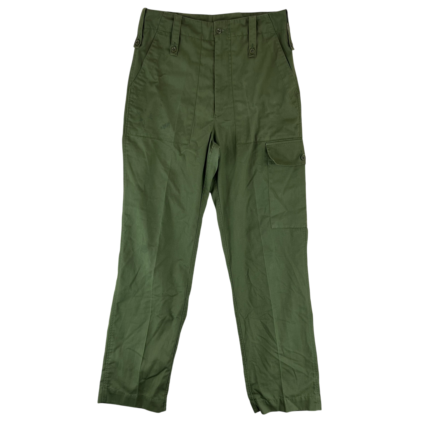 British Army Olive Green Fatigue Work Trousers - W32 L32