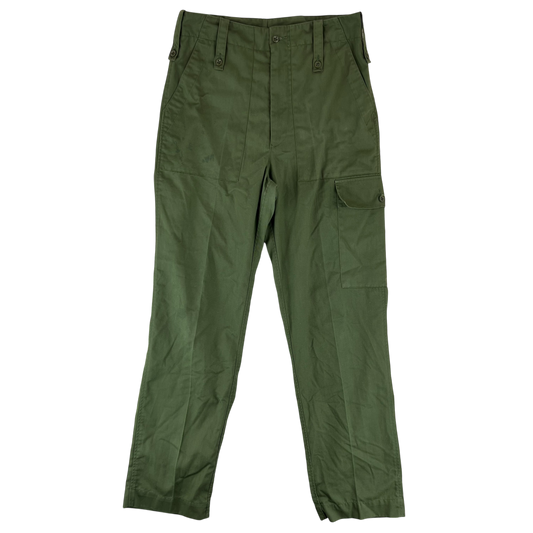 British Army Olive Green Fatigue Work Trousers - W32 L32