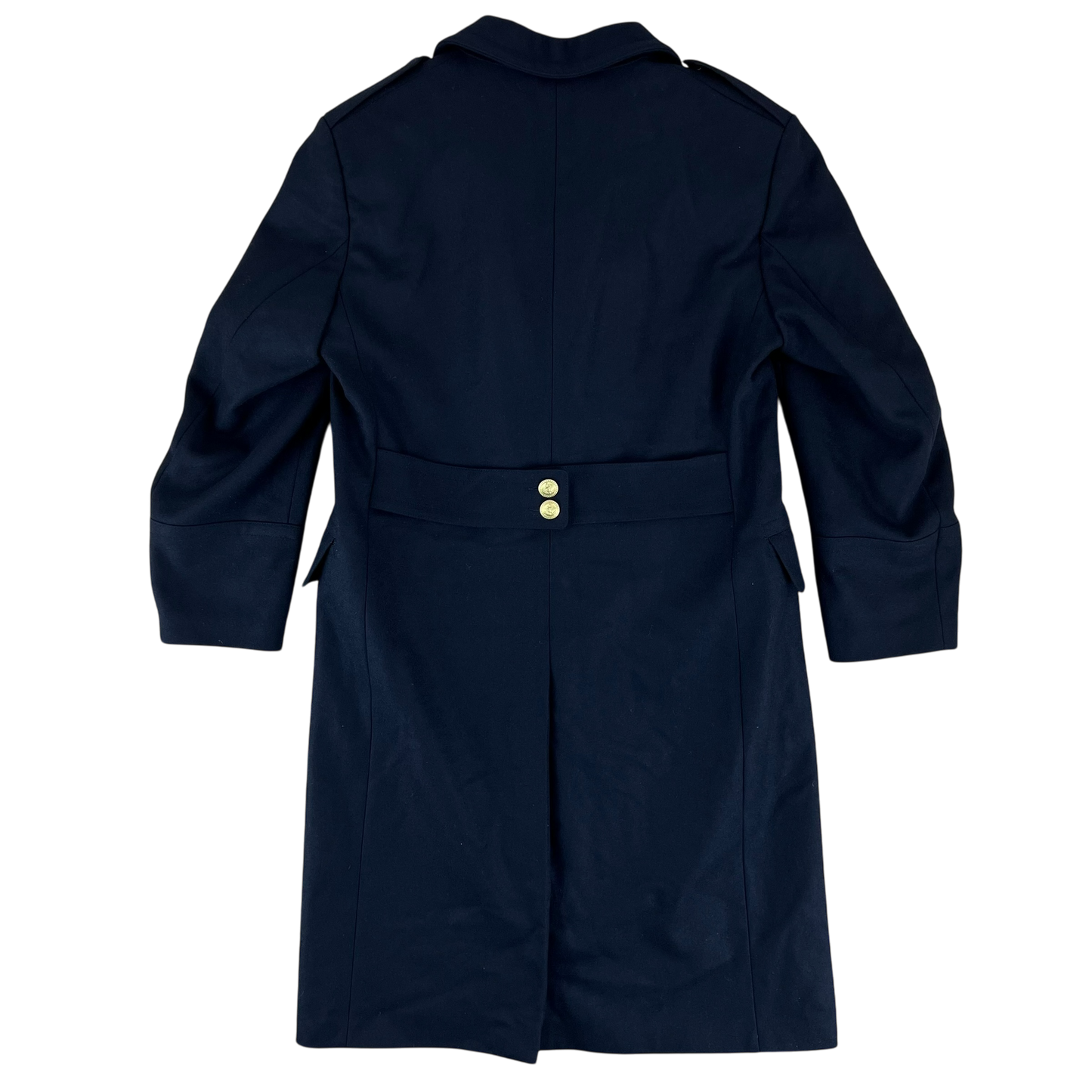 Finnish Navy Wool Blend Greatcoat - Medium