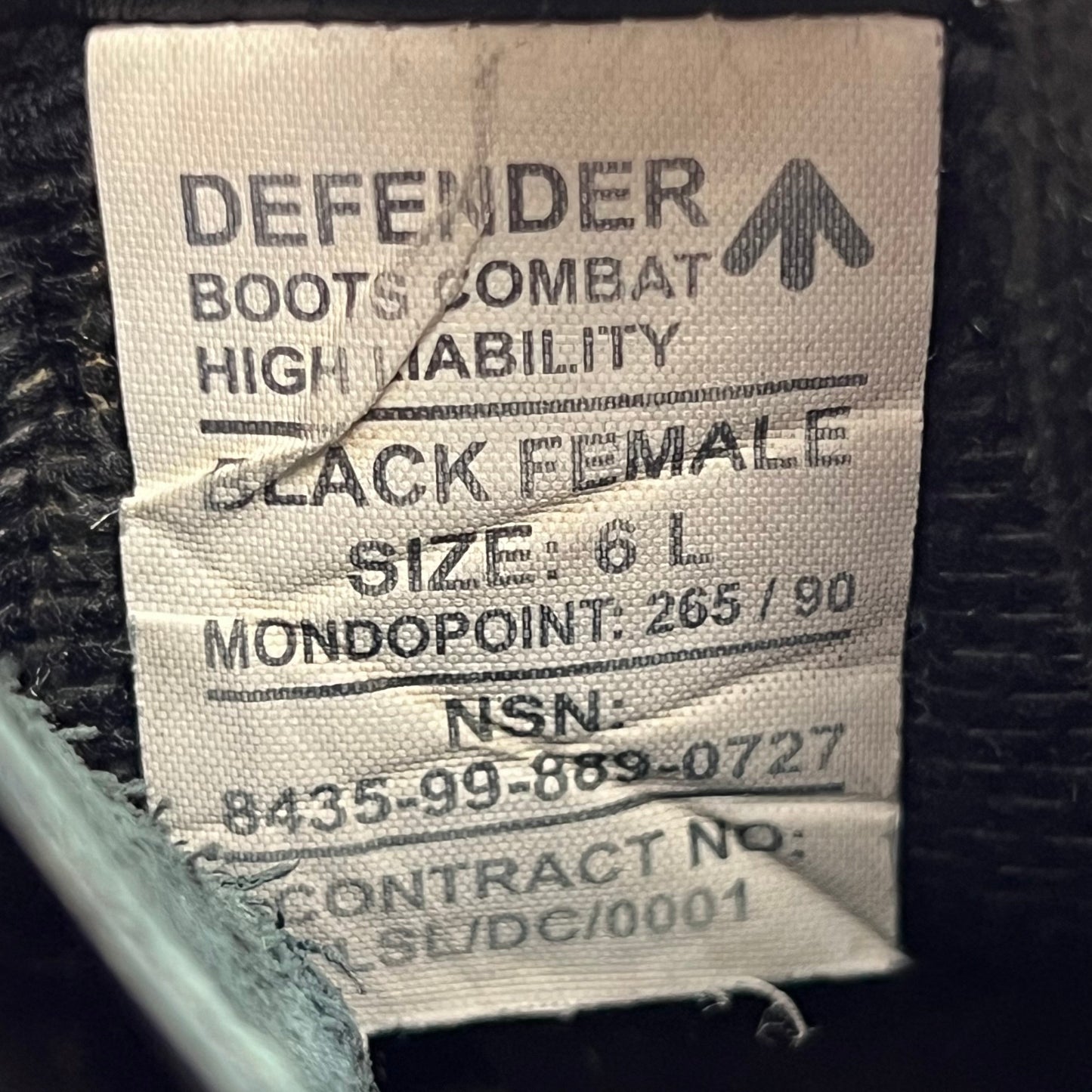 British Army Altberg Defender Black Combat Boots - Women's Size 6L