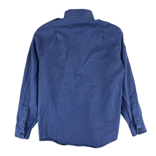 British Royal Navy 72 Pattern Working Woman's Blue Long Sleeve Shirt - Small 34/92