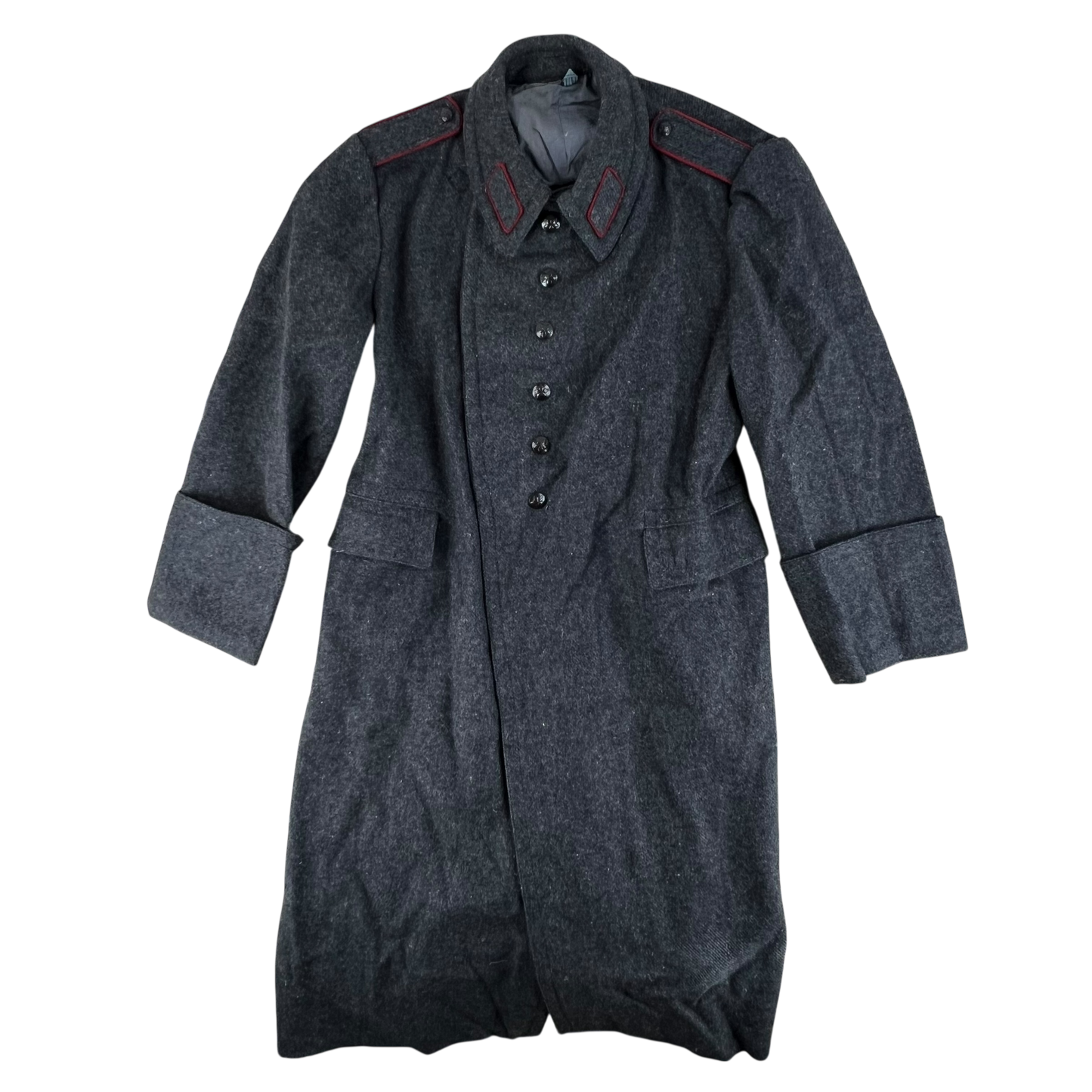 Bulgarian People's Army 70s Grey Wool Greatcoat - Medium
