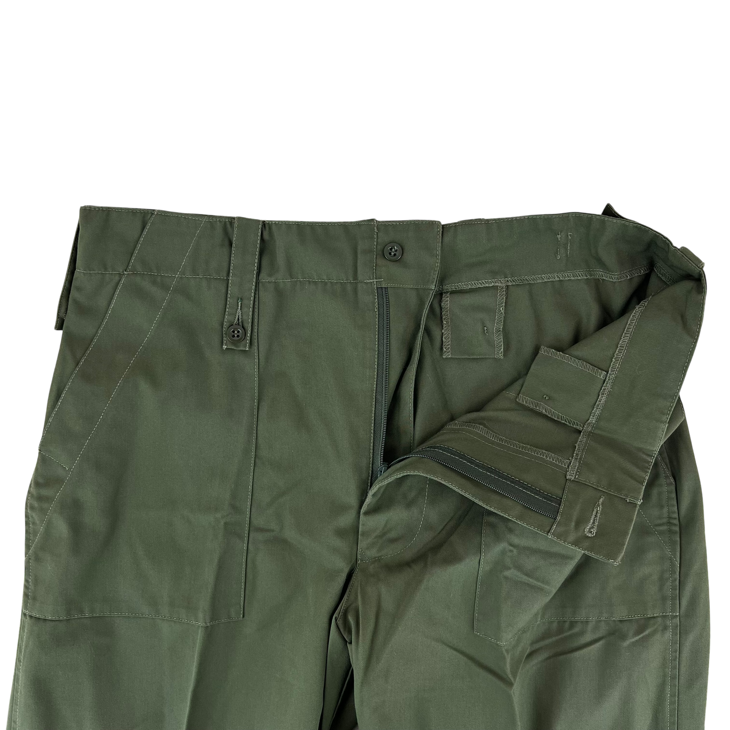 British Army Olive Green Fatigue Work Trousers - W37 L33.5