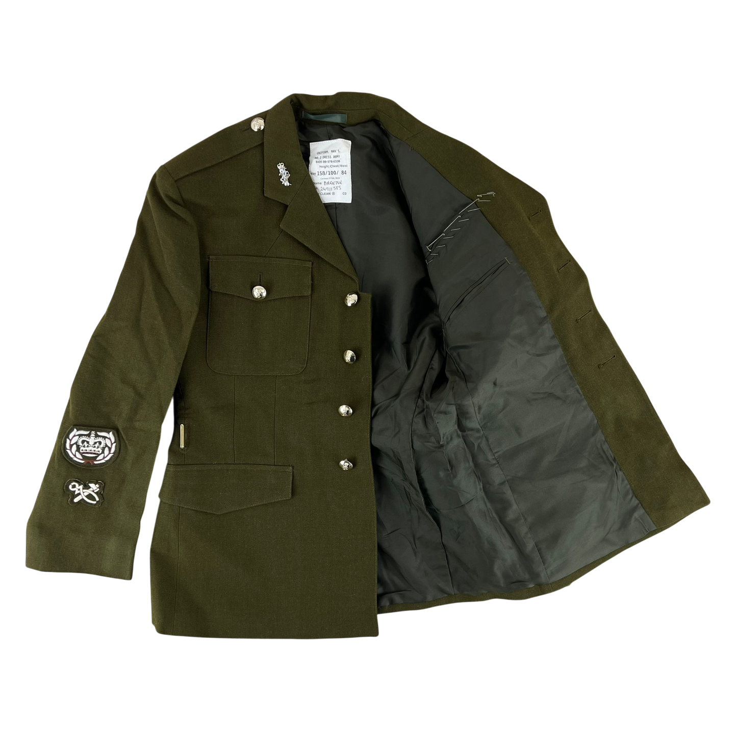 British Army 1980 Pattern No. 2 Olive Green Dress Jacket - REME - Medium 158/100