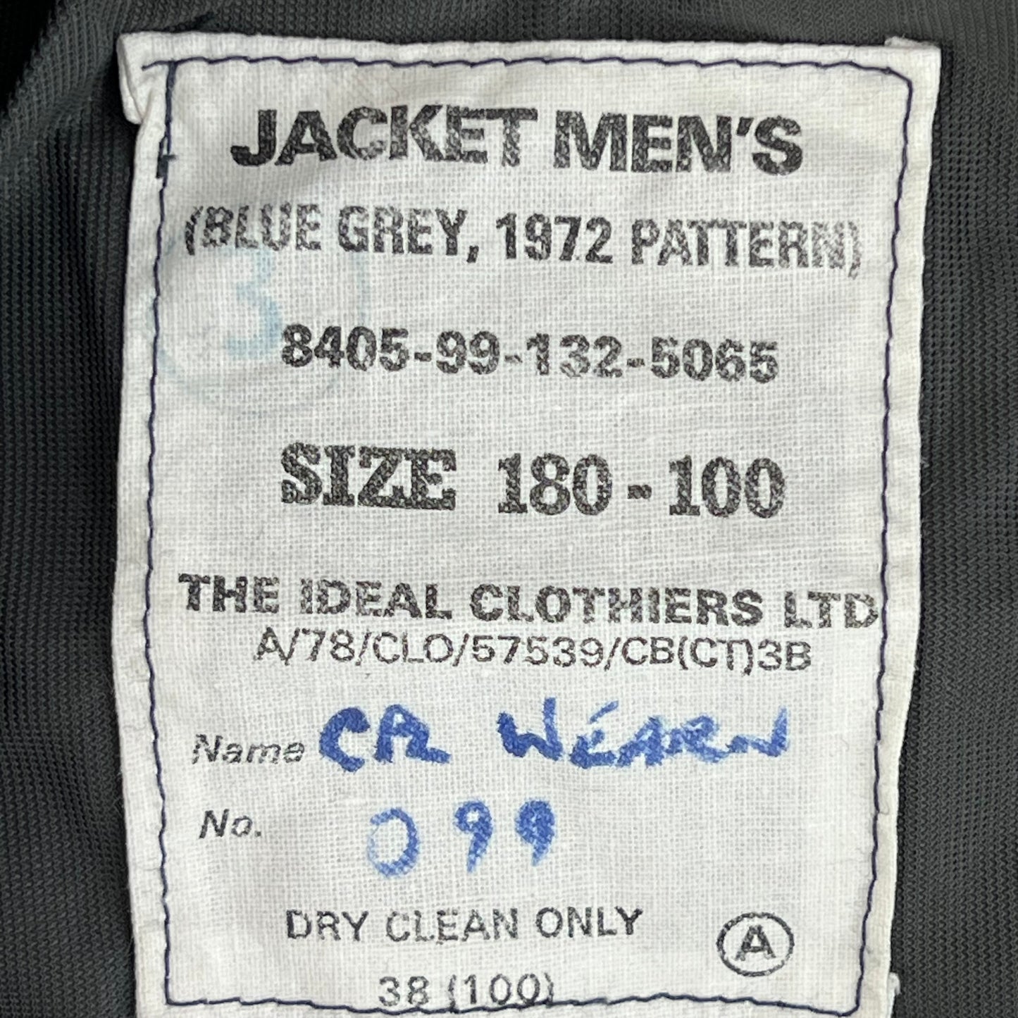 British Air Force RAF 72 Pattern GP Jacket - Medium 180/100