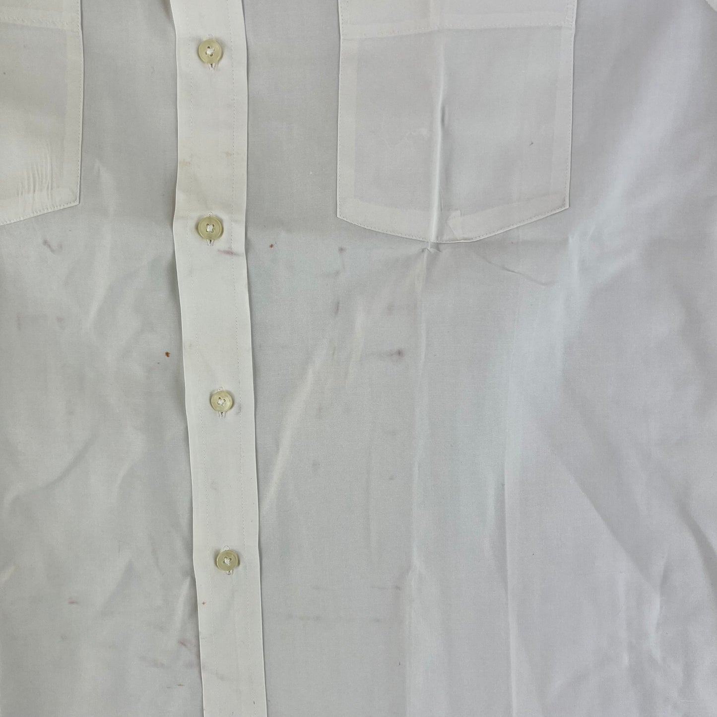 British Merchant Navy 50s Officer's Tropical Short Sleeve Shirt - Large