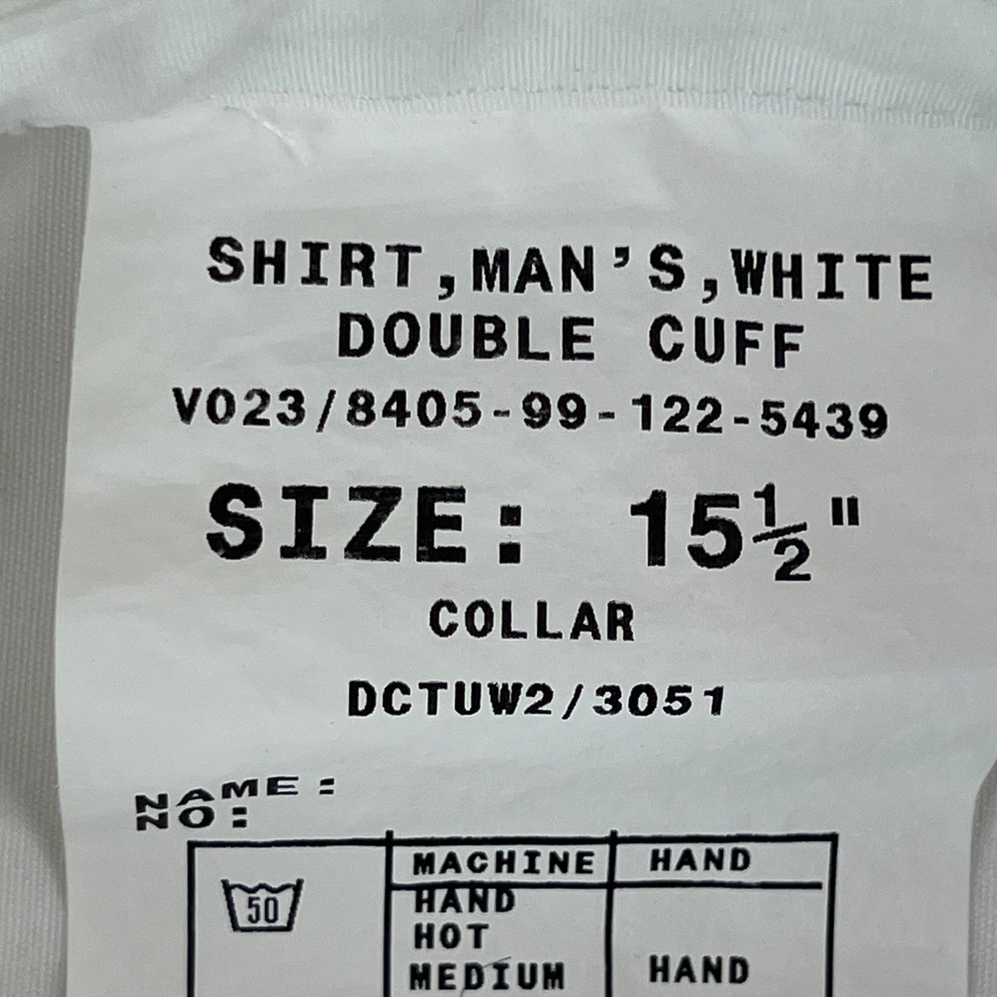 British Army White Mess Dress Shirt - Medium C15.5