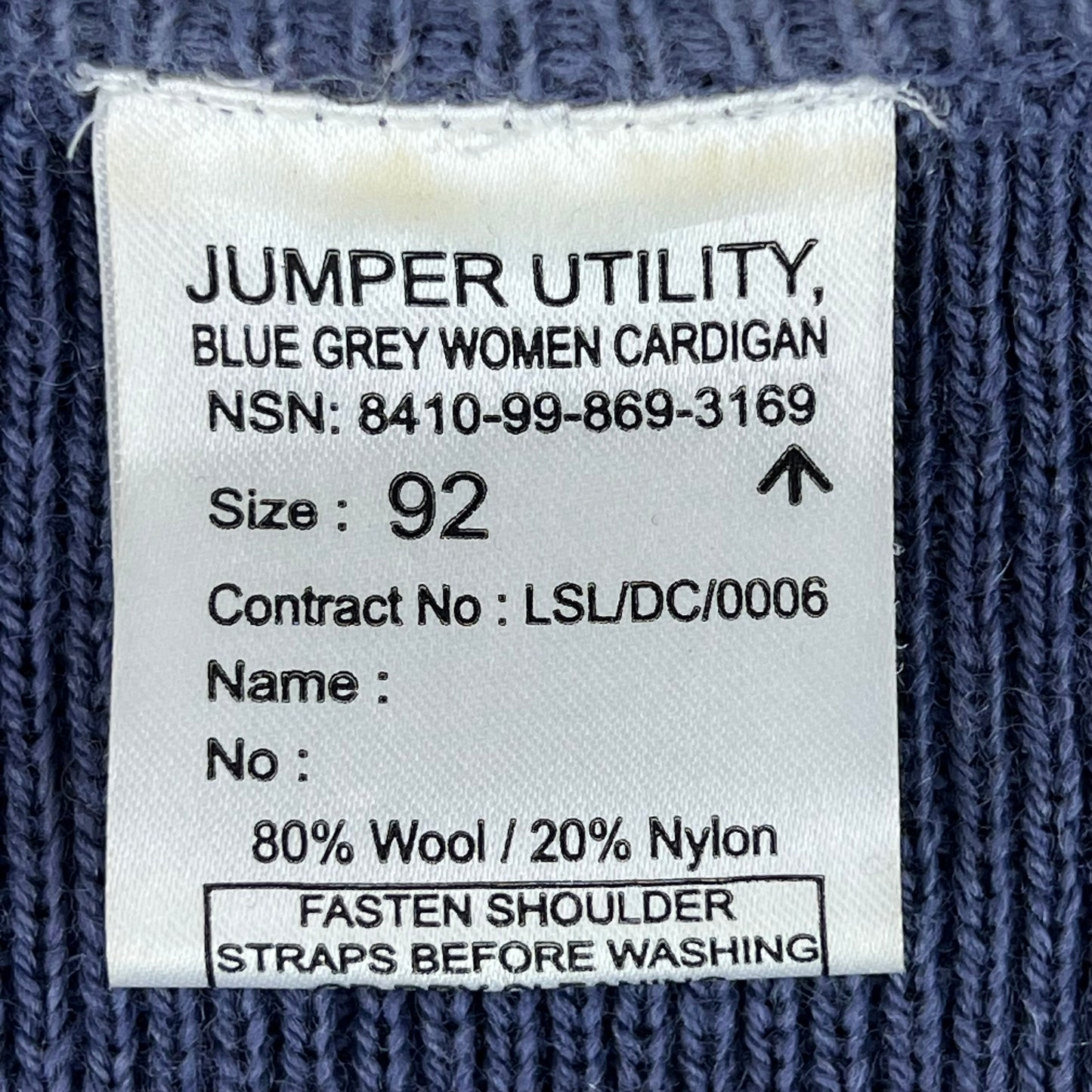British RAF Women's Blue Grey Cardigan - Medium 92cm