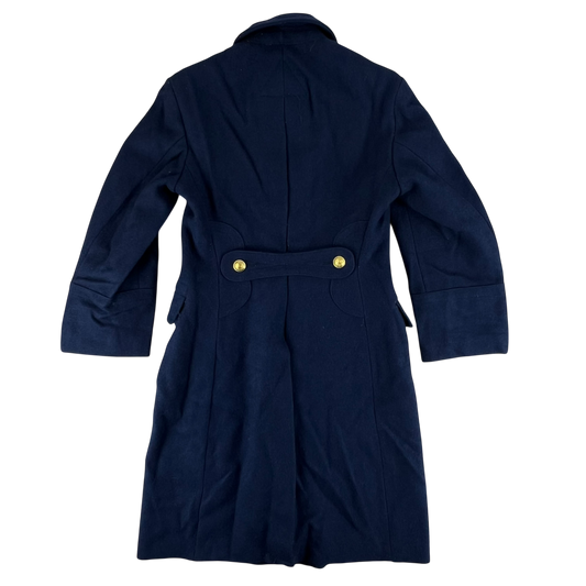 Romanian People's Navy 80s Blue Wool Greatcoat - Medium