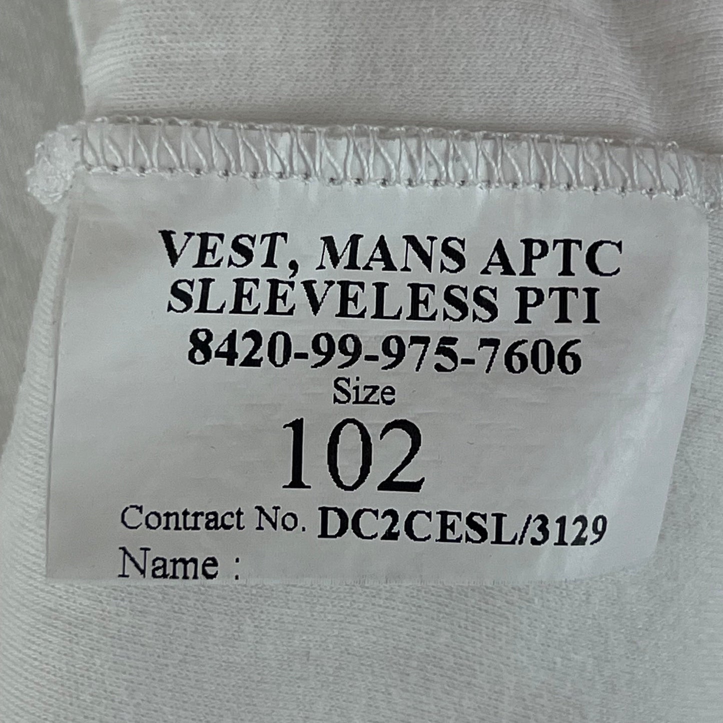 British Army PTI Vest - Large 102cm