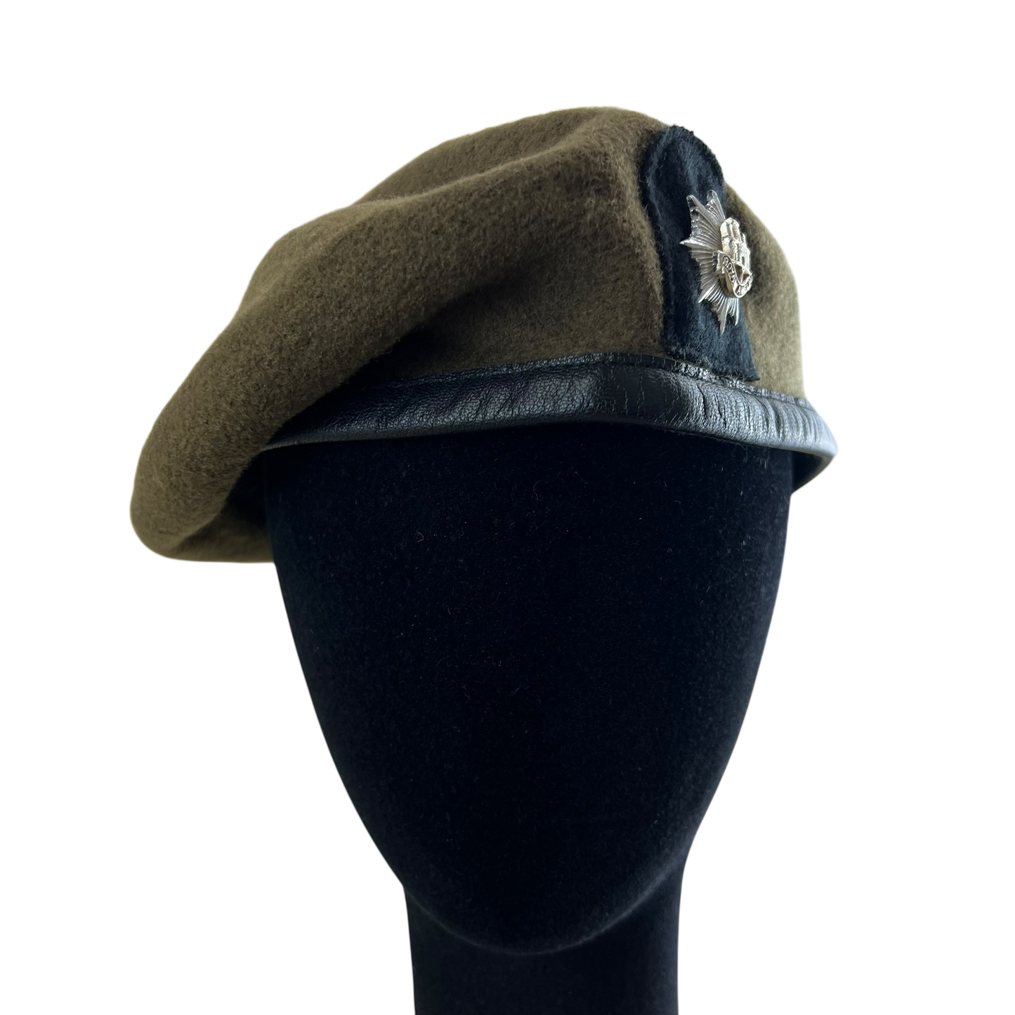British Army Khaki Beret w/ Badge - Royal Anglian - Medium 58cm