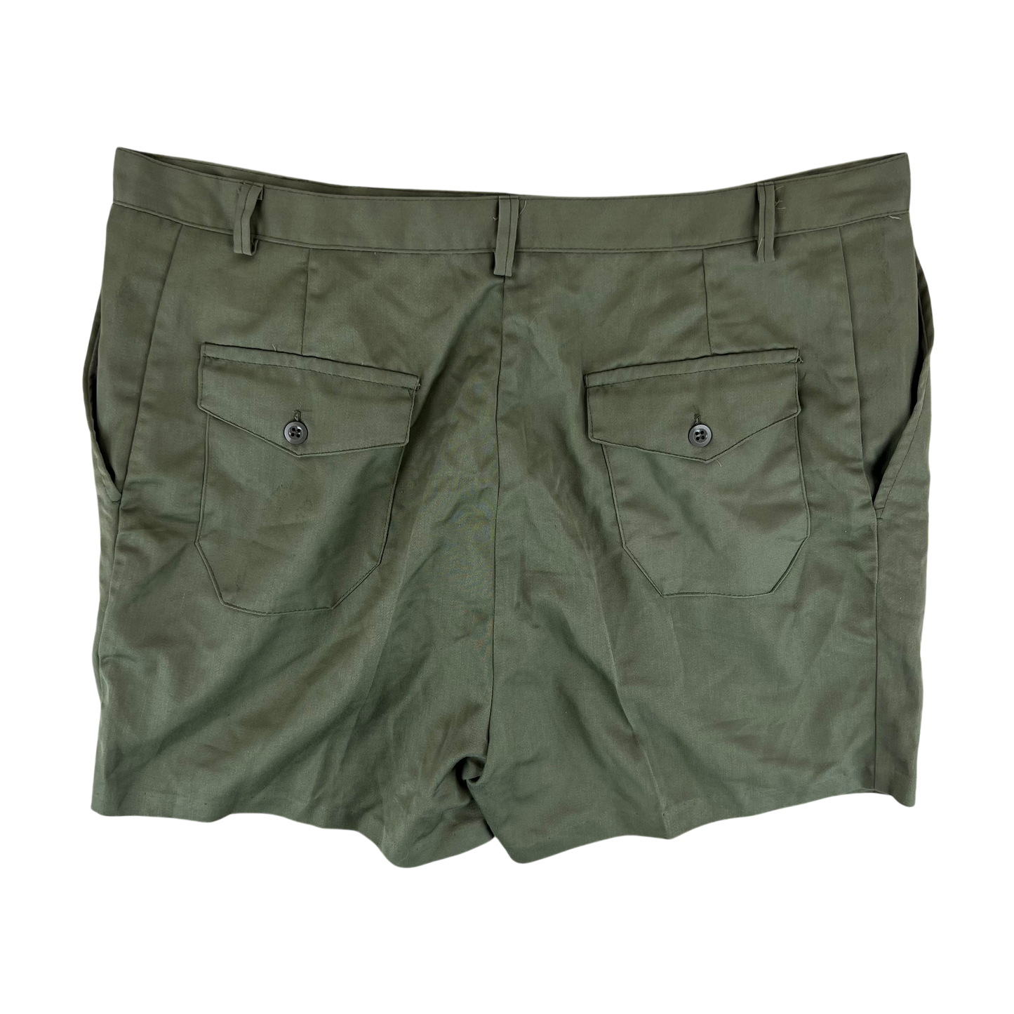 French Army 70s Olive Green Shorts - Large