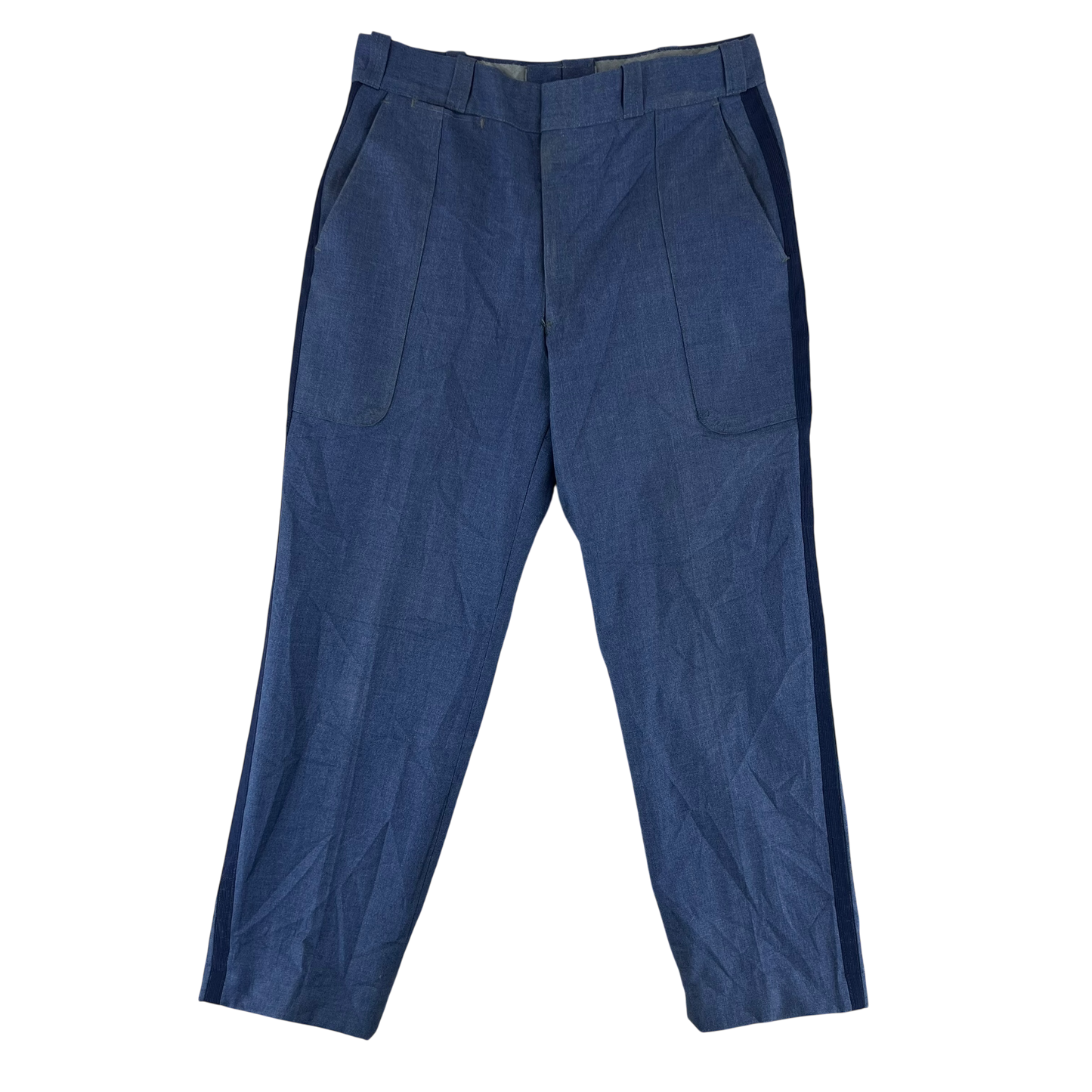 US Police Vintage Sheriff's Piped Blue Trousers - W33 L28