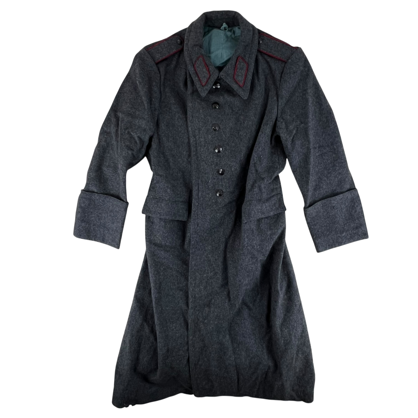 Bulgarian People's Army 80s Grey Wool Greatcoat - Large