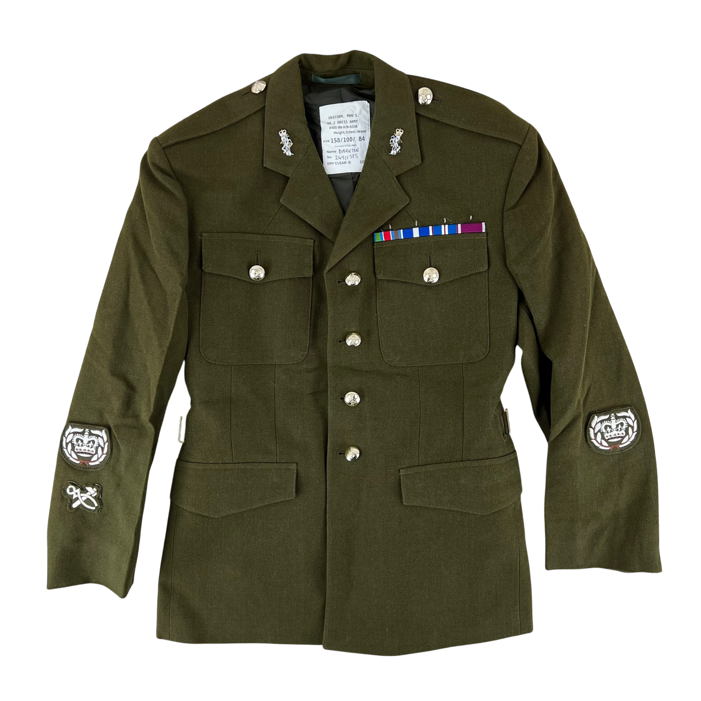 British Army 1980 Pattern No. 2 Olive Green Dress Jacket - REME - Medium 158/100