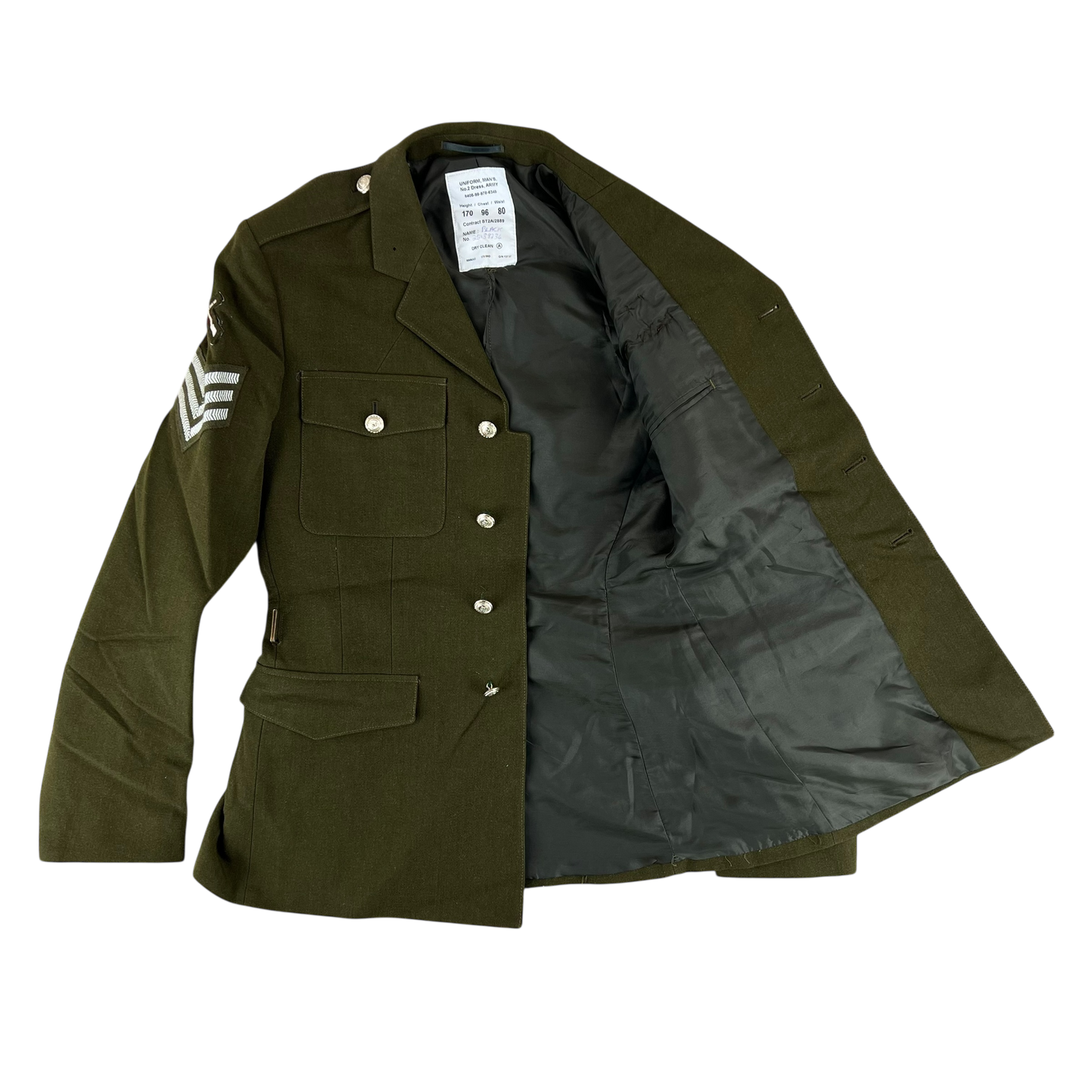 British Army 1980 Pattern No. 2 Olive Green Dress Jacket - RLC - Medium 170/96