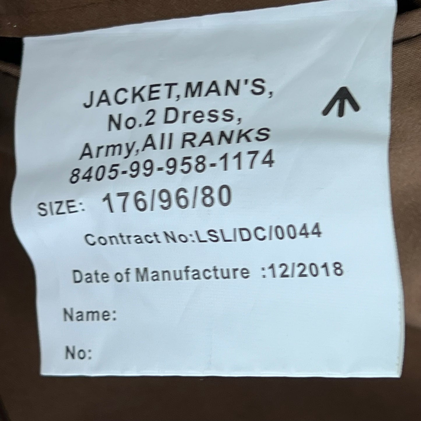 British Army No. 2 FAD Dress Jacket - Parachute Regiment - Medium 176/96