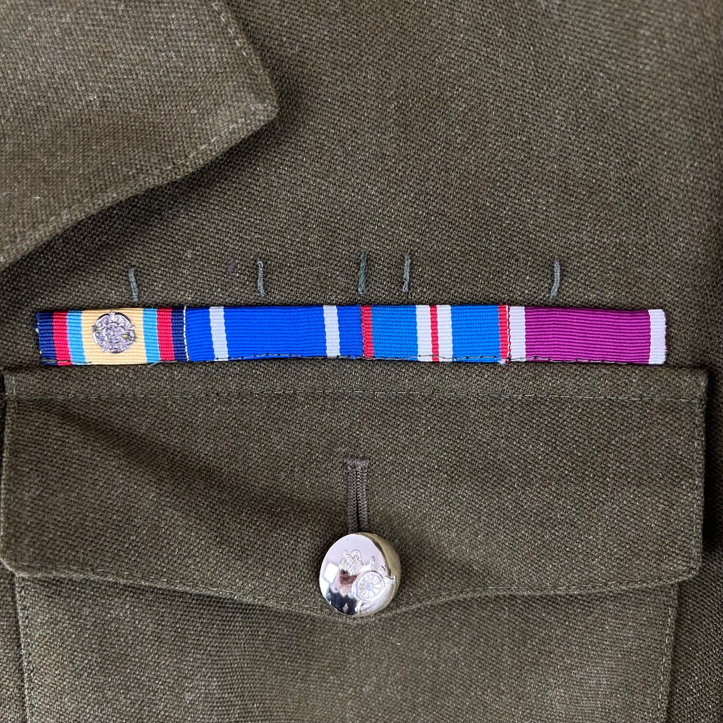 British Army 1980 Pattern No. 2 Khaki Green Dress Jacket - Royal Artillery - Medium 182/104