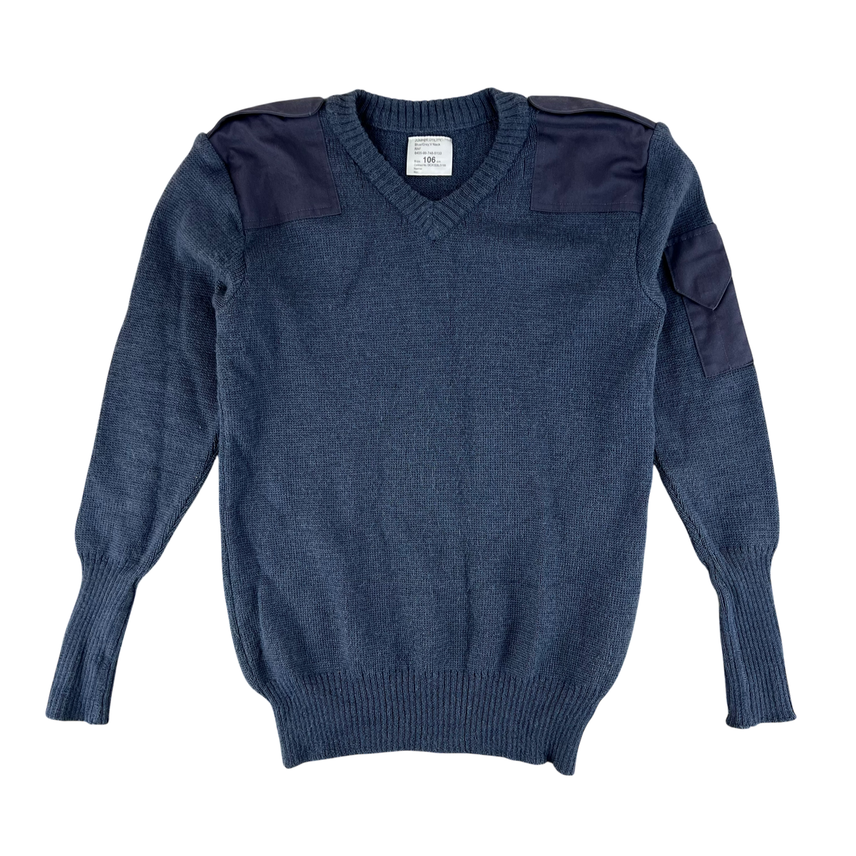 British RAF Wool V Neck Pullover Jersey Jumper - Large 106cm