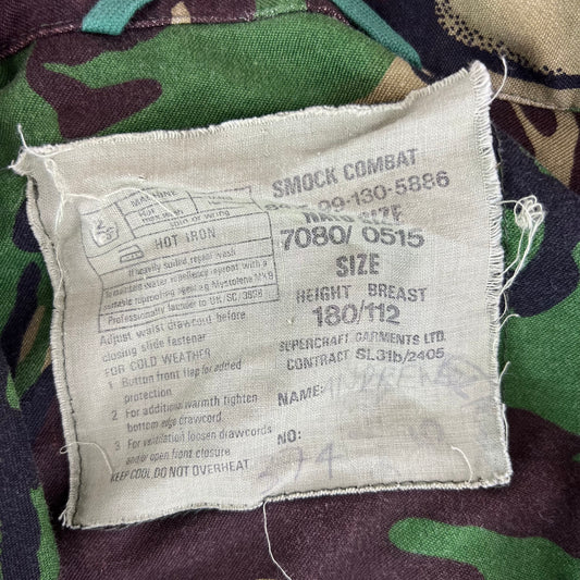 British Army 84 Pattern Woodland DPM Camo Combat Smock - Large 180/112