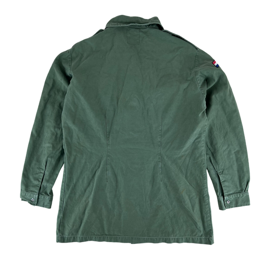 Dutch Army Field Shirt Jacket Green Long Sleeve - Large
