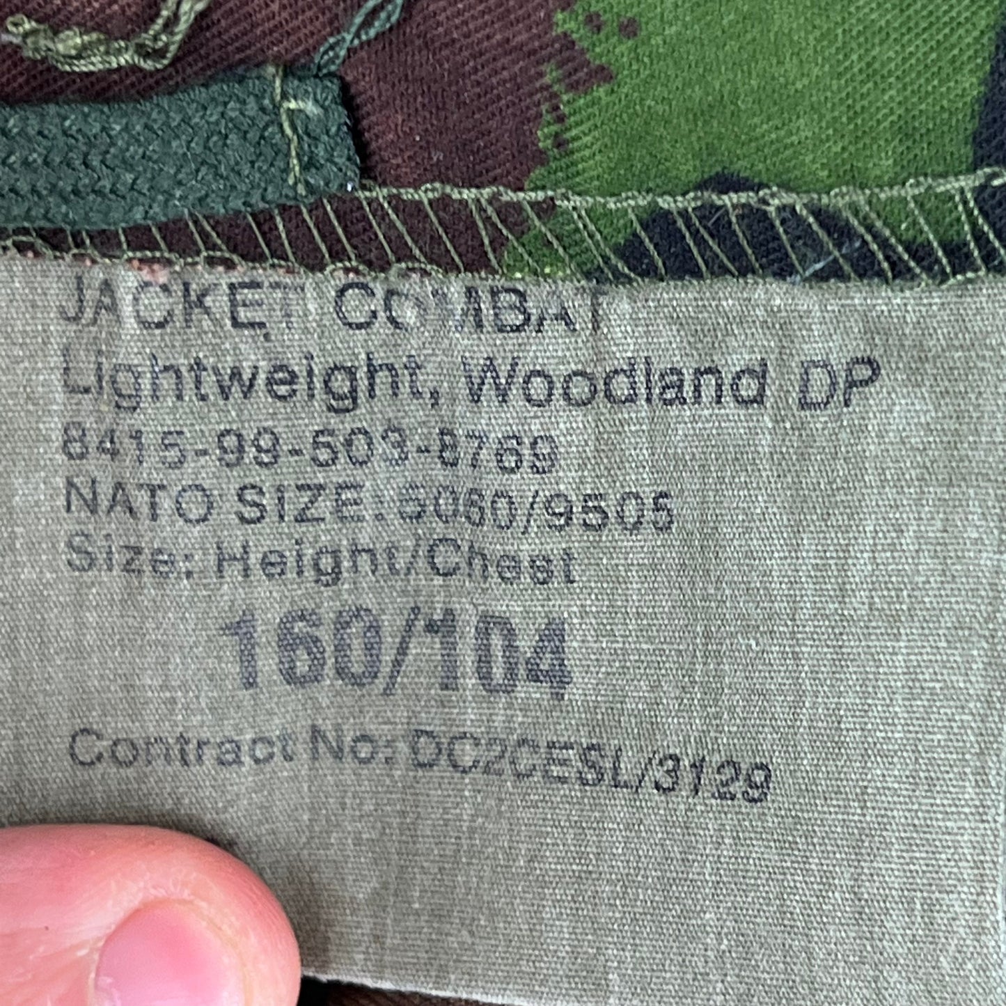 British Army S95 Shirt Jacket DPM Camouflage - Large 160/104