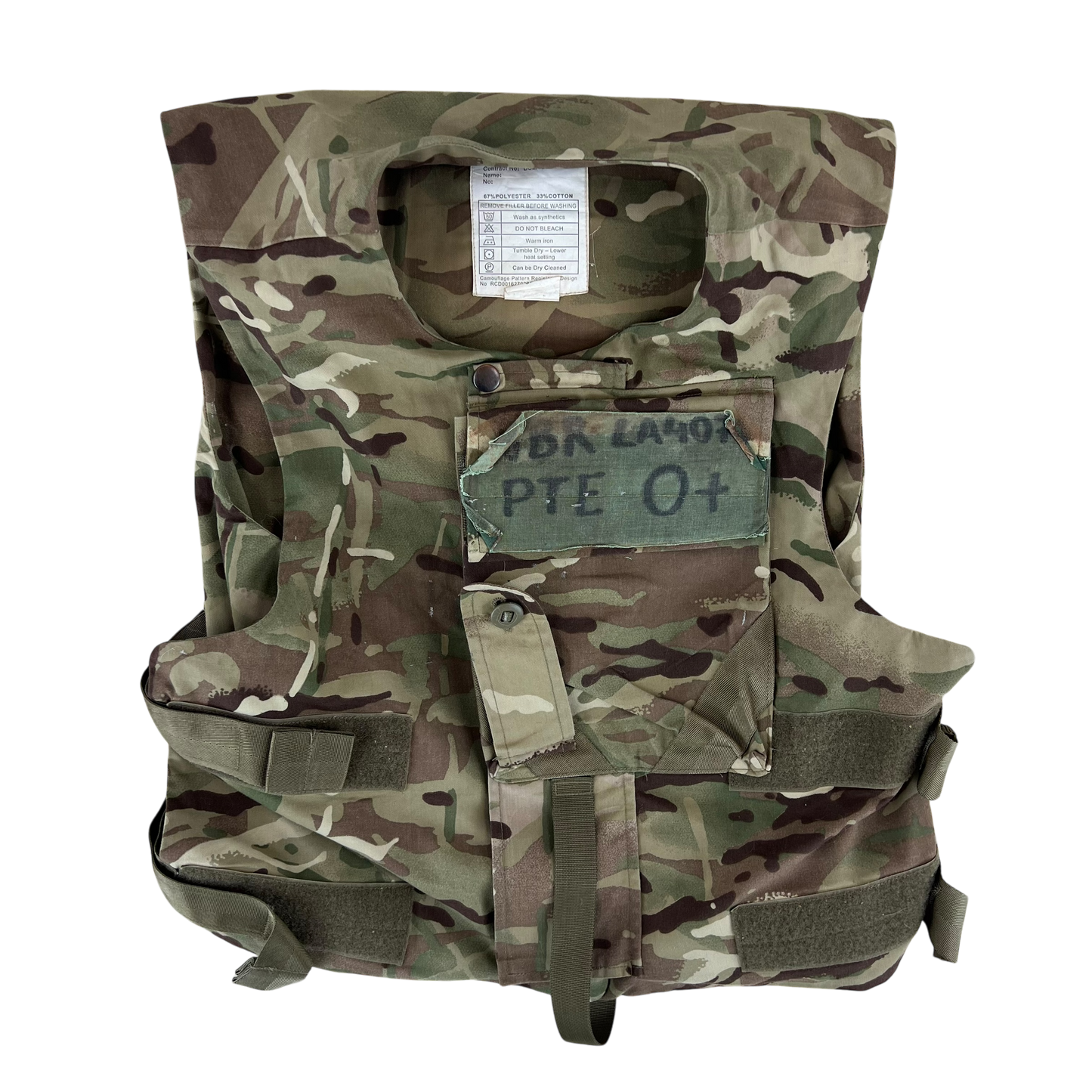 British Army MTP Camouflage Body Armour Cover Vest - Large