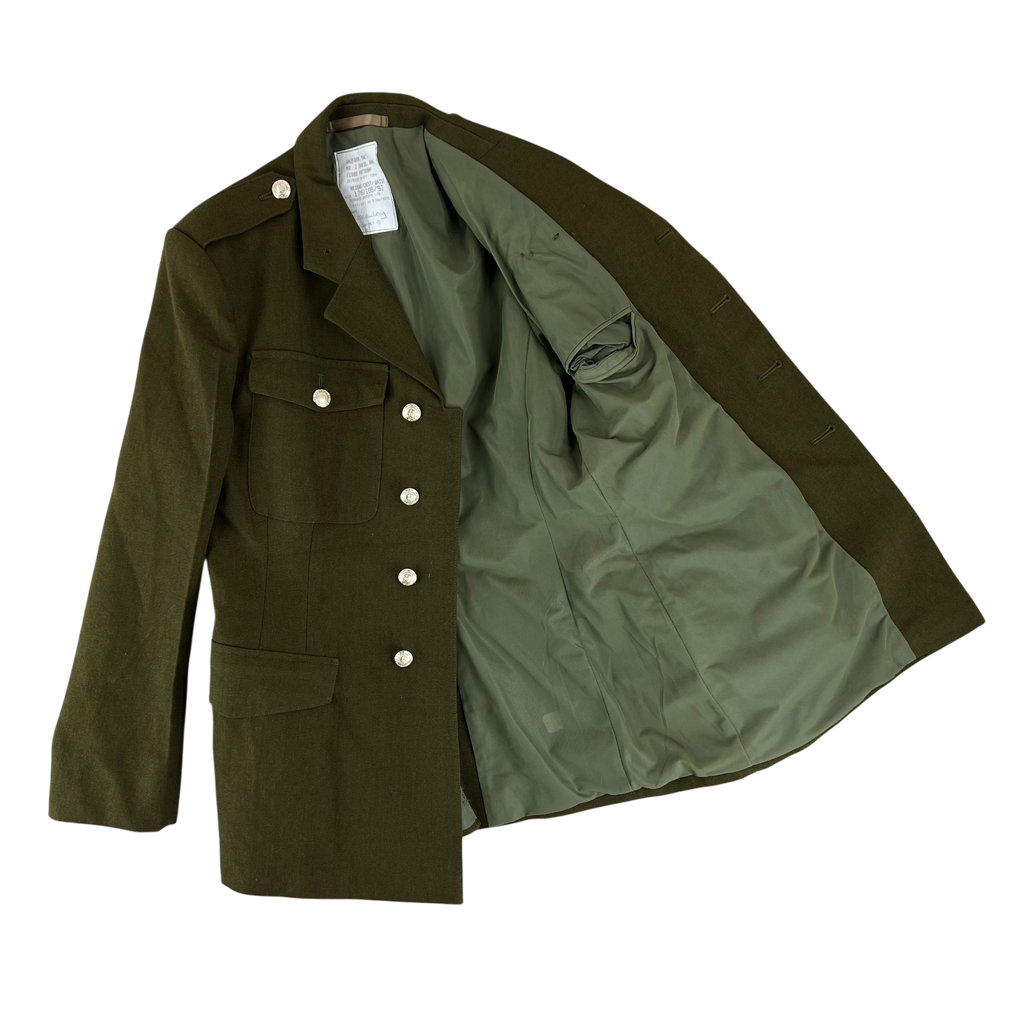 British Army 1980 Pattern No. 2 Olive Green Dress Jacket - RLC - Large 176/108