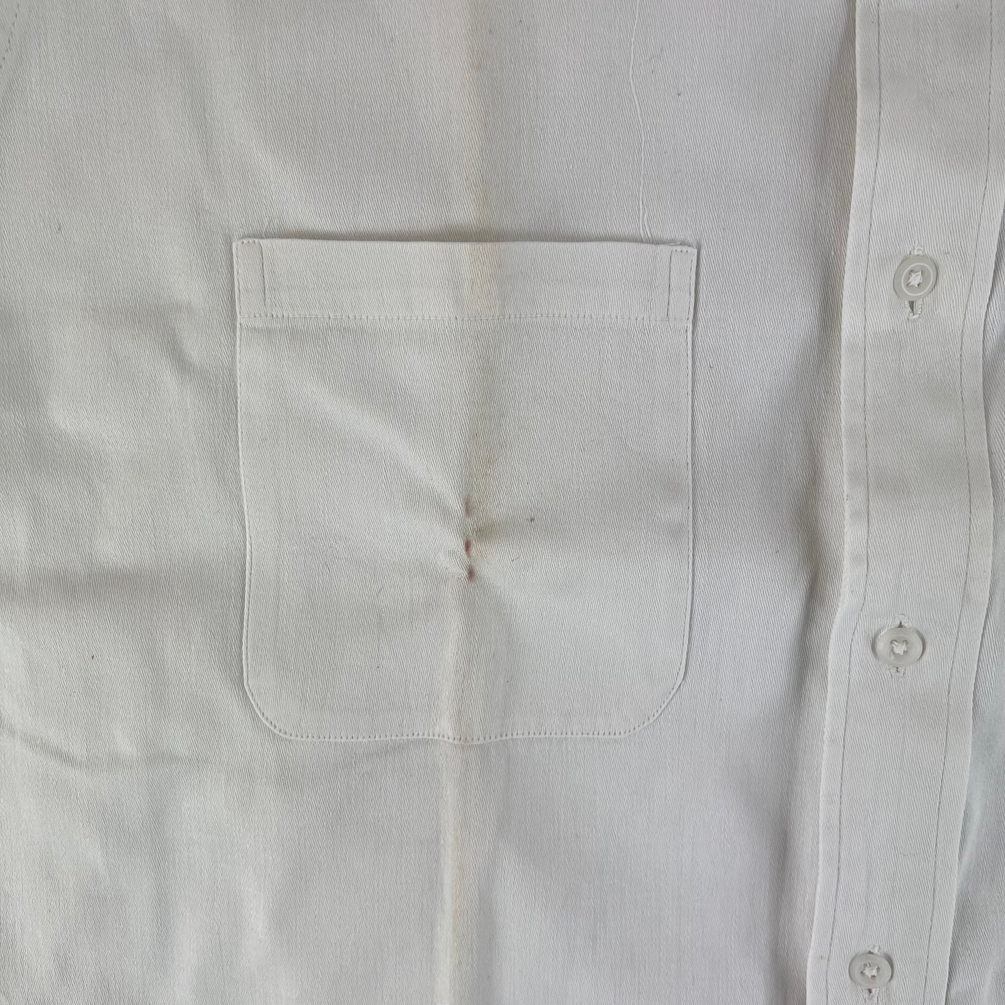 British Merchant Navy 50s Officer's Tropical Short Sleeve Shirt - Medium